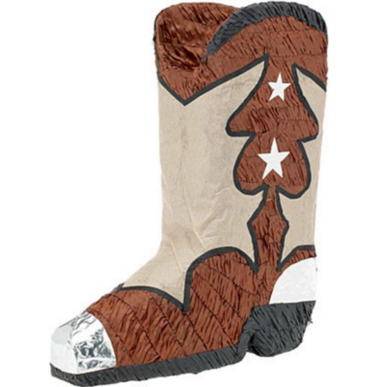 3D Brown Western Cowboy Boot Pinata