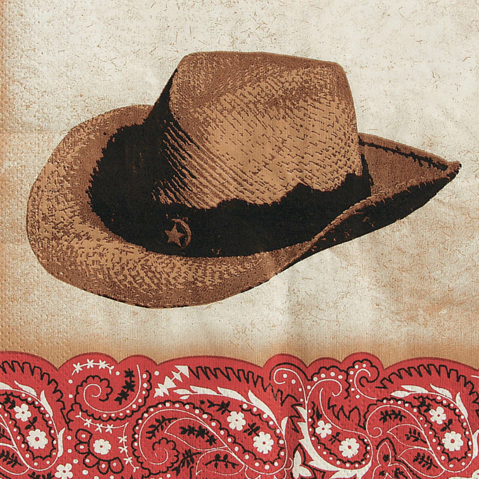 Wild West Cowboy Large Napkins / Serviettes (Pack of 16)
