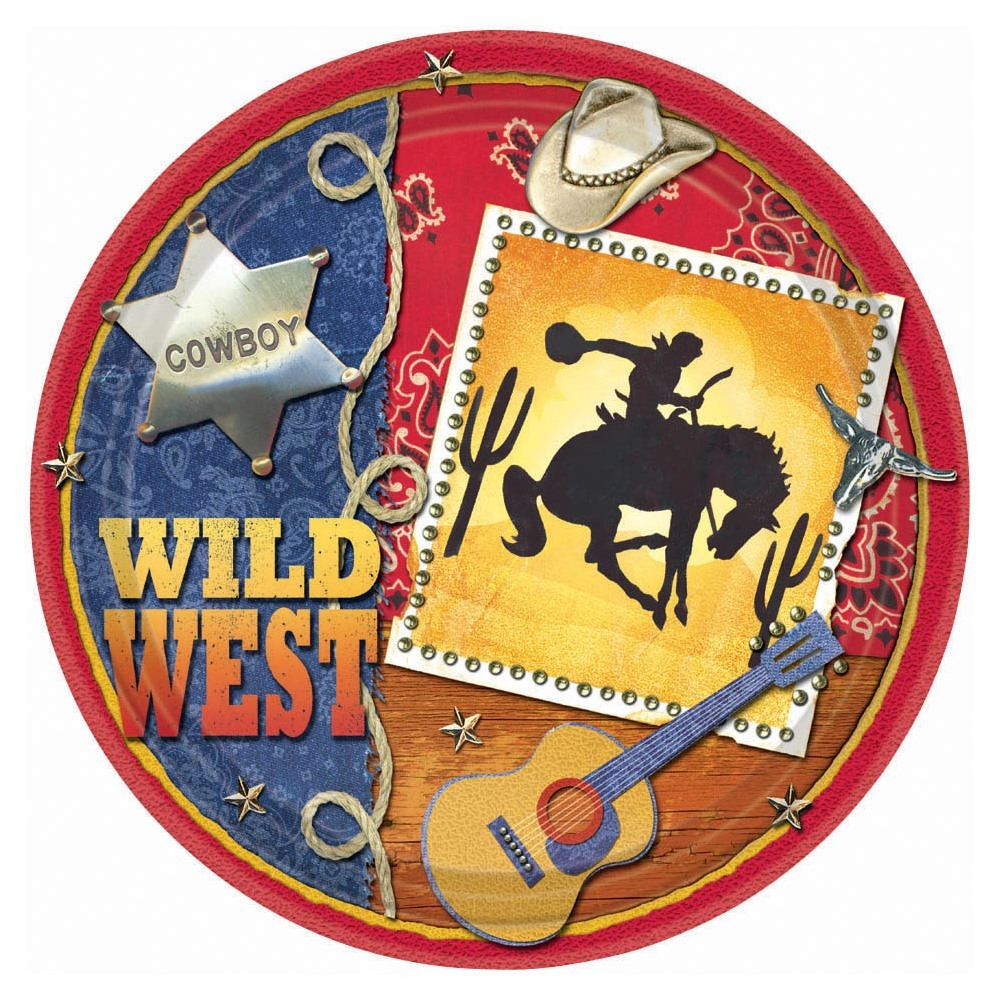 Wild Wild West Large Paper Plates (Pack of 8)