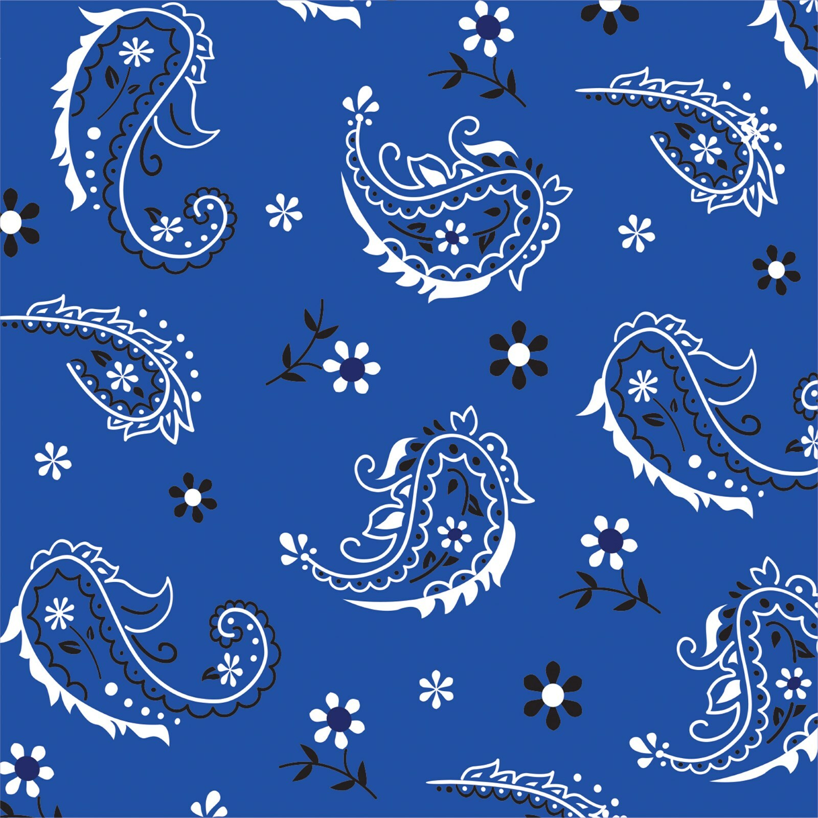 Blue Bandana Cowboy Small Napkins / Serviettes (Pack of 16)