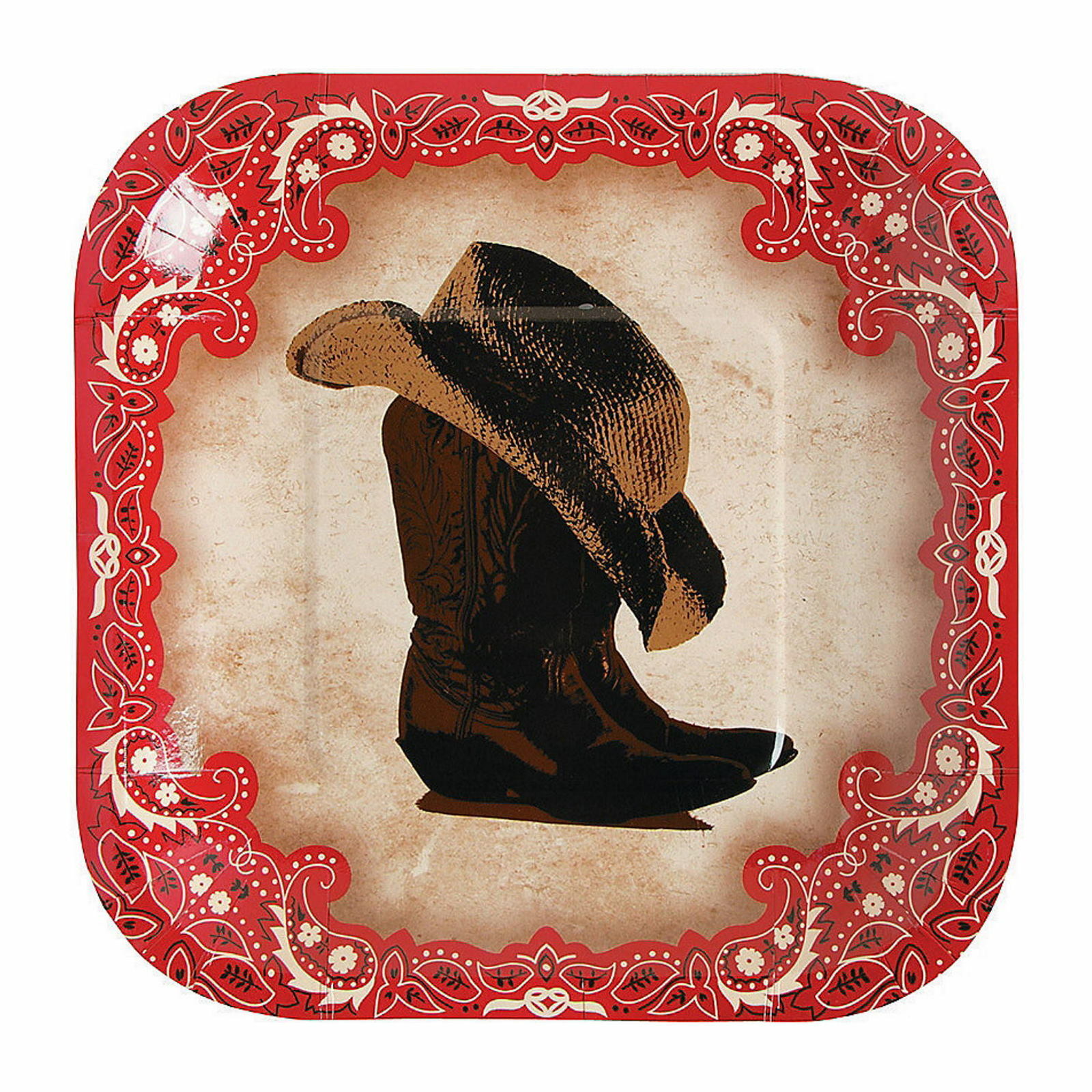Wild West Cowboy Small Paper Plates (Pack of 8)