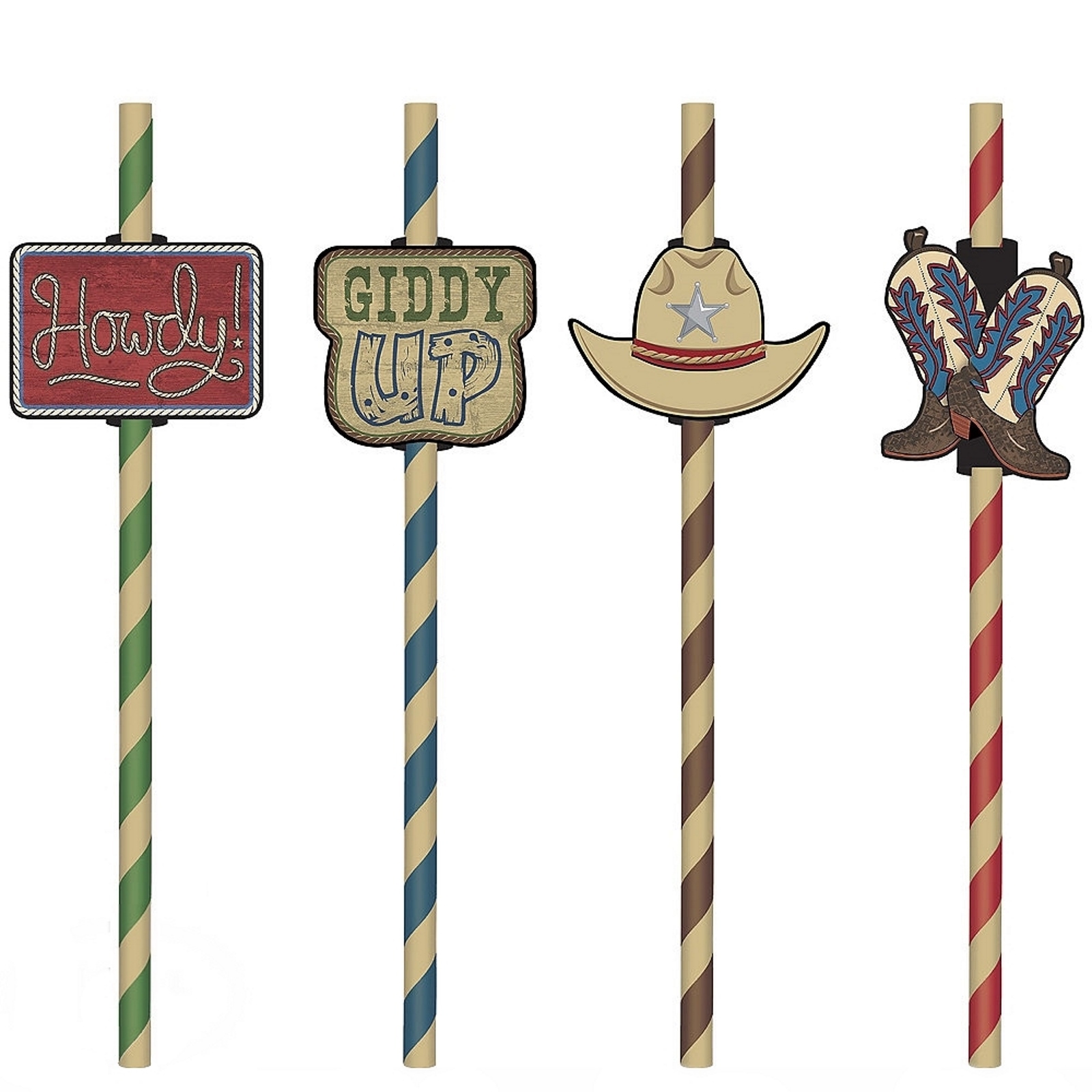 Western Paper Straws (Pack of 12)