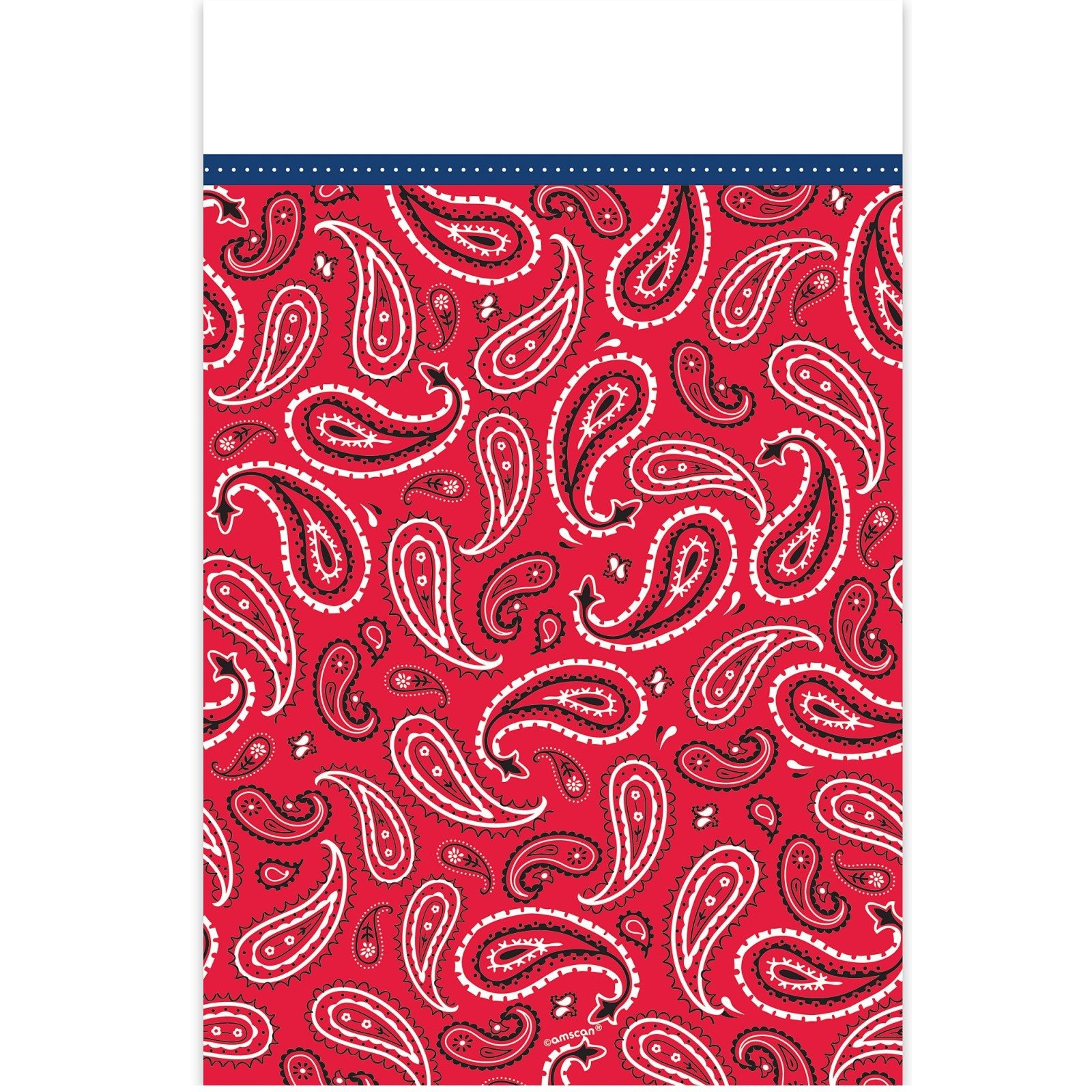 Bandana and Blue Jeans Western Plastic Tablecloth