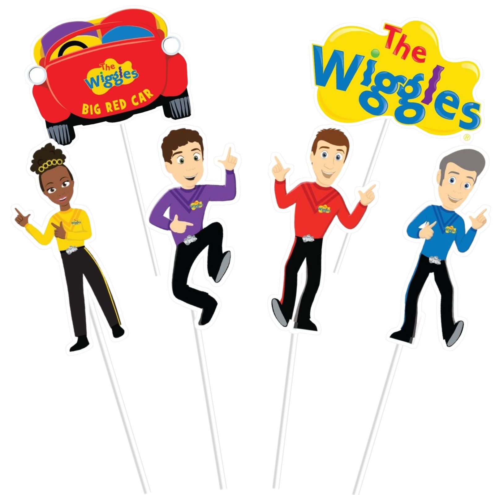 The Wiggles Party Cake Topper Kit (Pack of 6) 