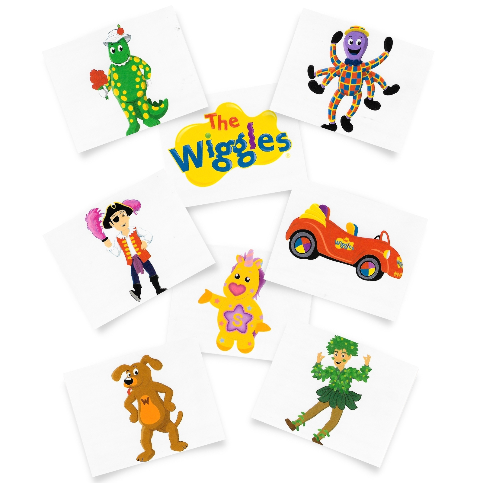 The Wiggles Tattoos (Pack of 8)