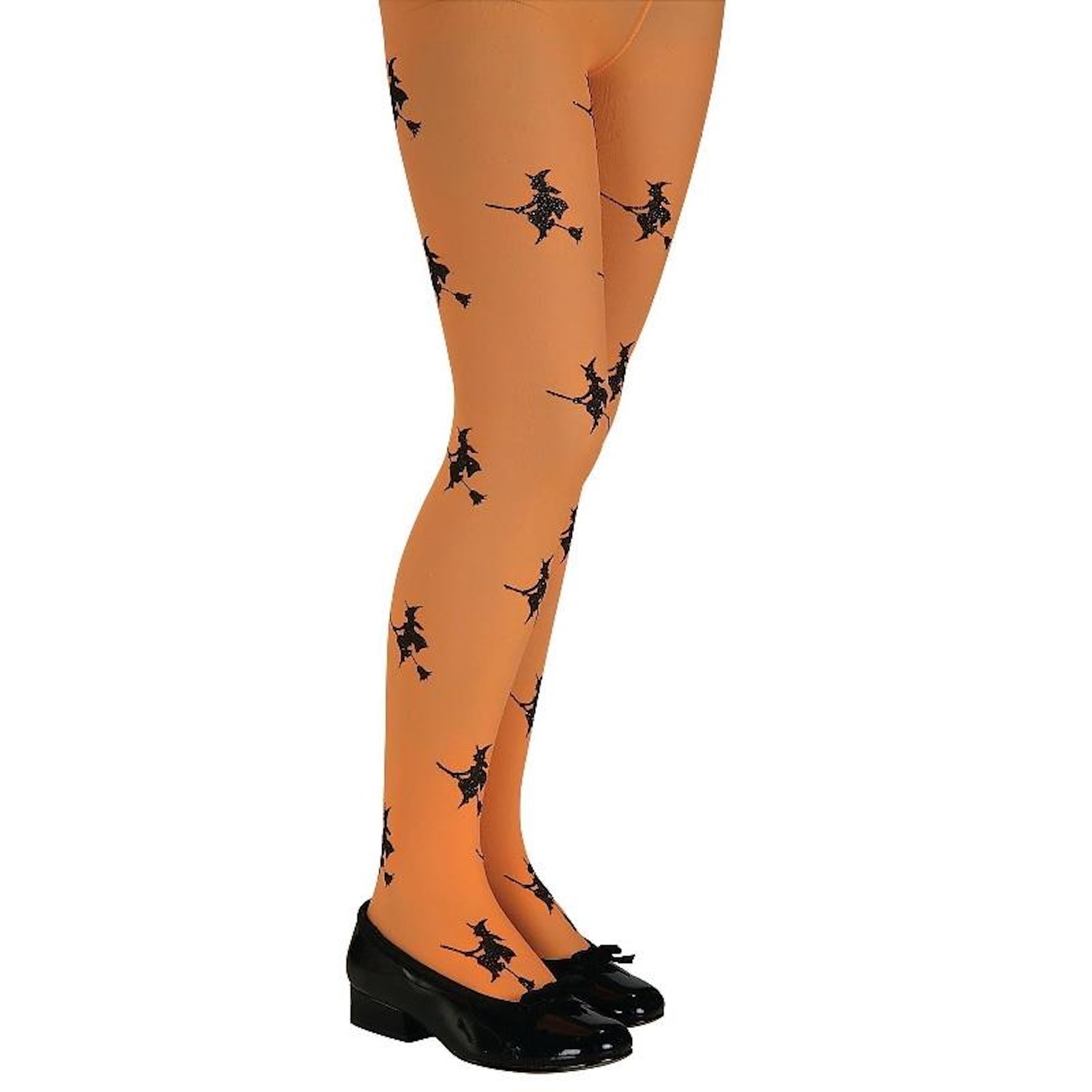 Orange Glitter Witch Tights Child Costume Accessory Small Halloween Kids Costumes Halloween Occasion Event Party Supplies Discount Party Supplies Discount Party Supplies