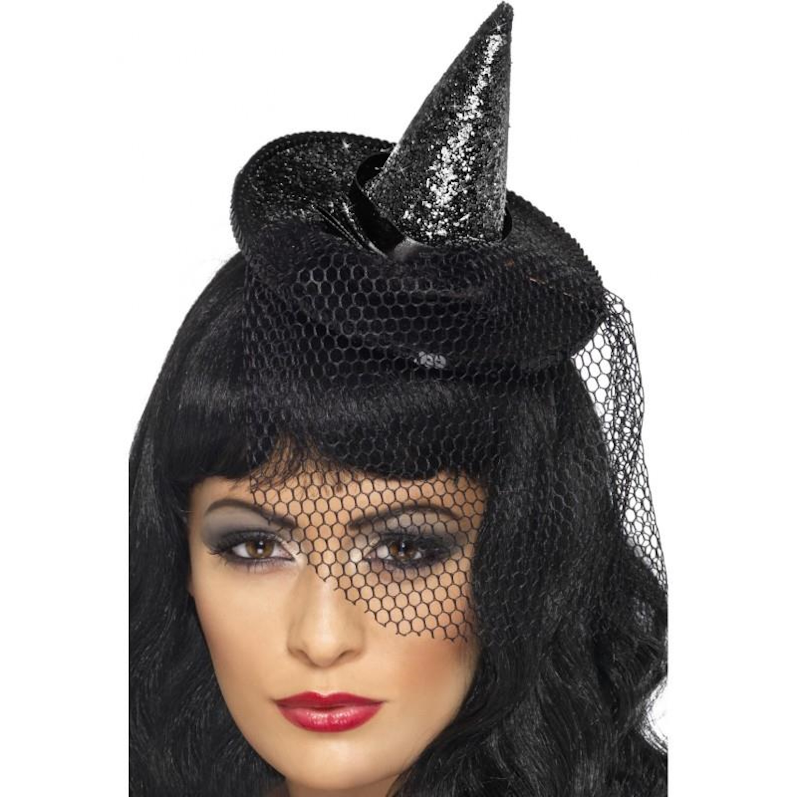 Black Mini Witch Adult Hat