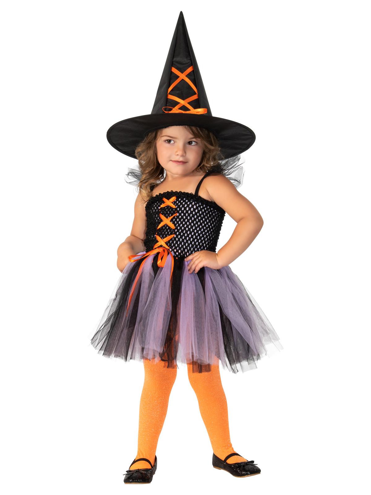 Purple Orange Witch Child Costume 3-5