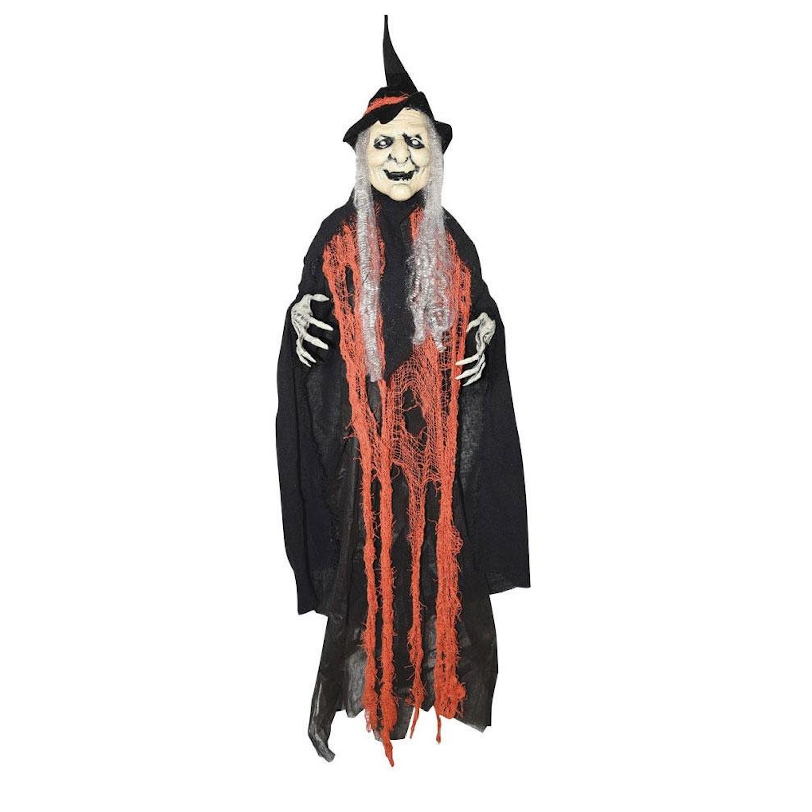 Old Witchy Hanging Halloween Prop - Orange