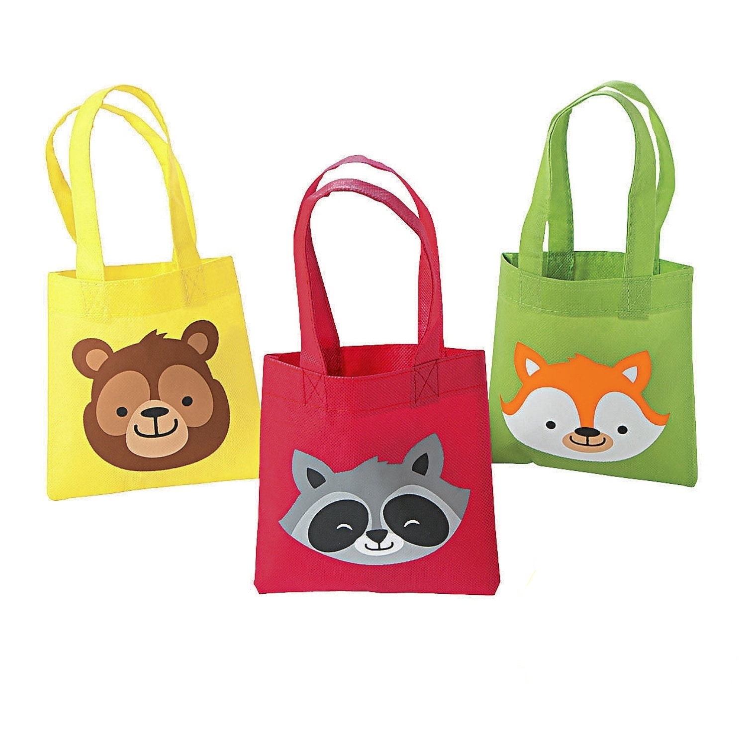 Mini Woodland Animals Tote Bags (Pack of 12)