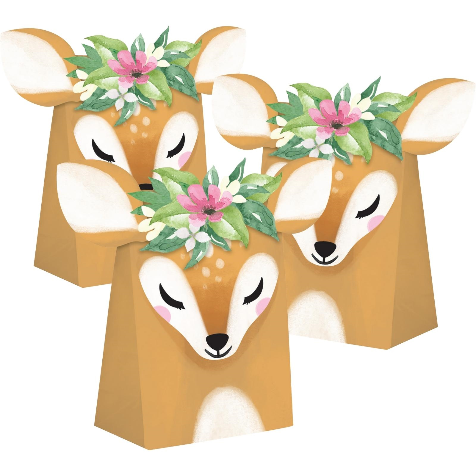 Woodland Deer Paper Treat Bags (Pack of 8)