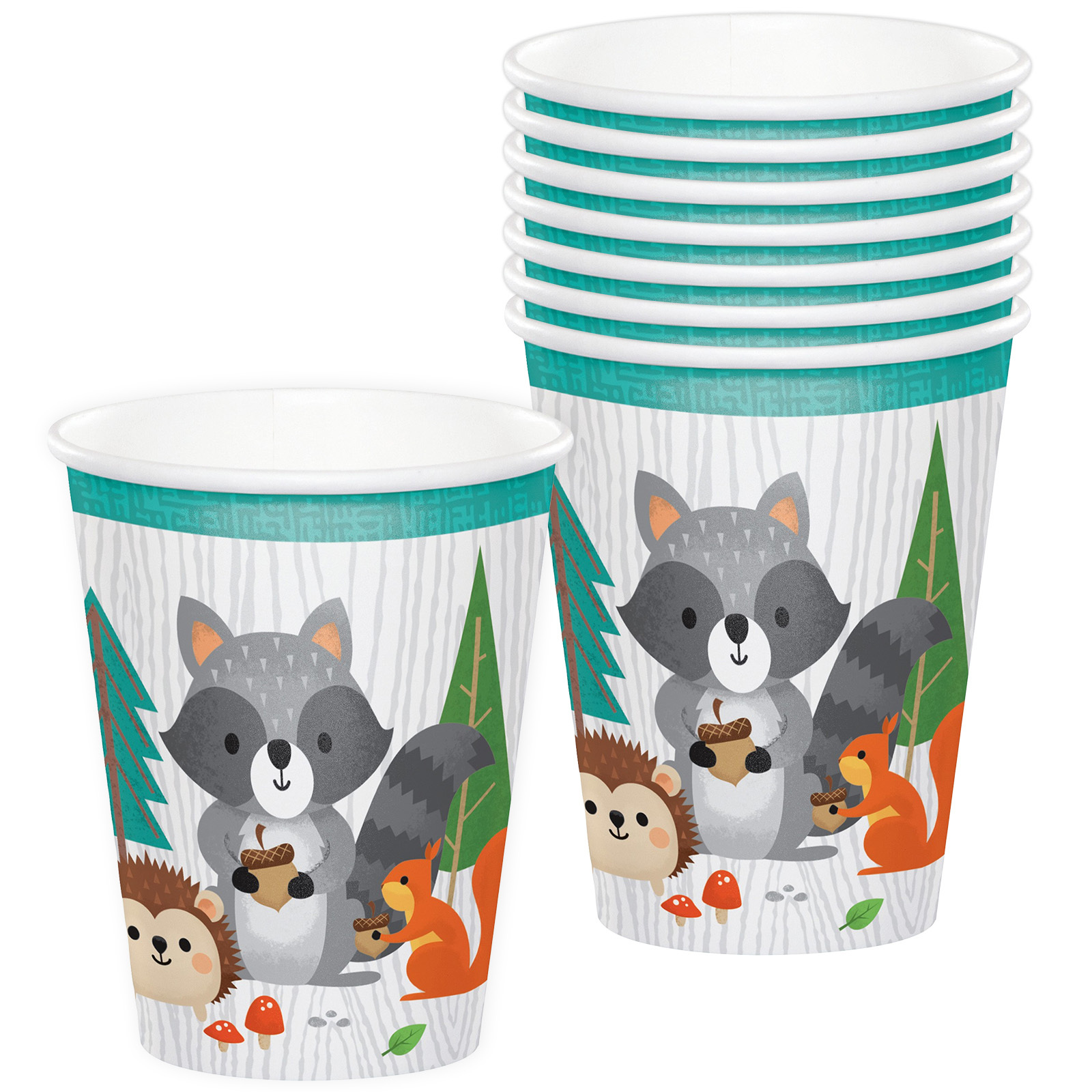 Woodland Animal Paper Cups (Pack of 8)