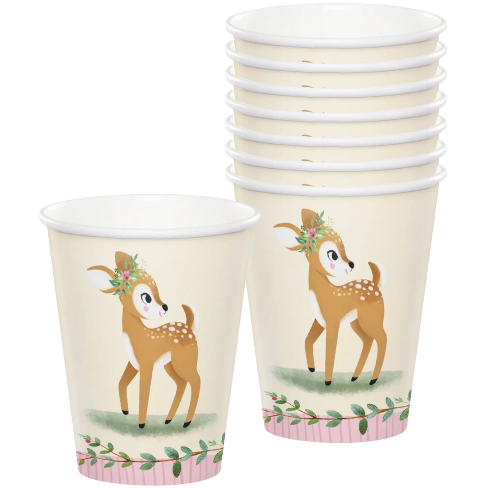 Woodland Deer Paper Cups (Pack of 8)