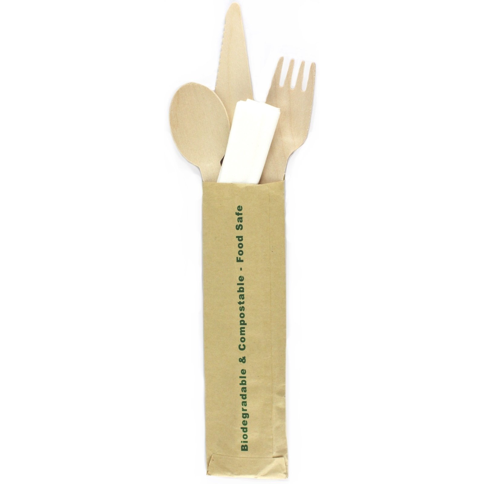 Eco Wooden Cutlery and Napkin Set