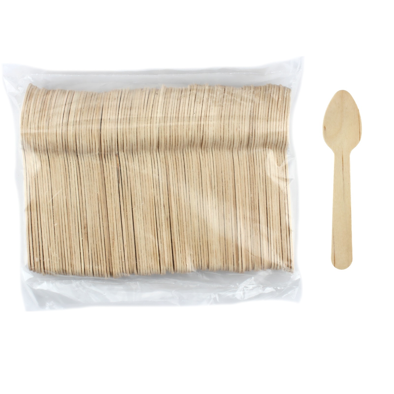 Eco Wooden Teaspoons (Bulk pack of 100)