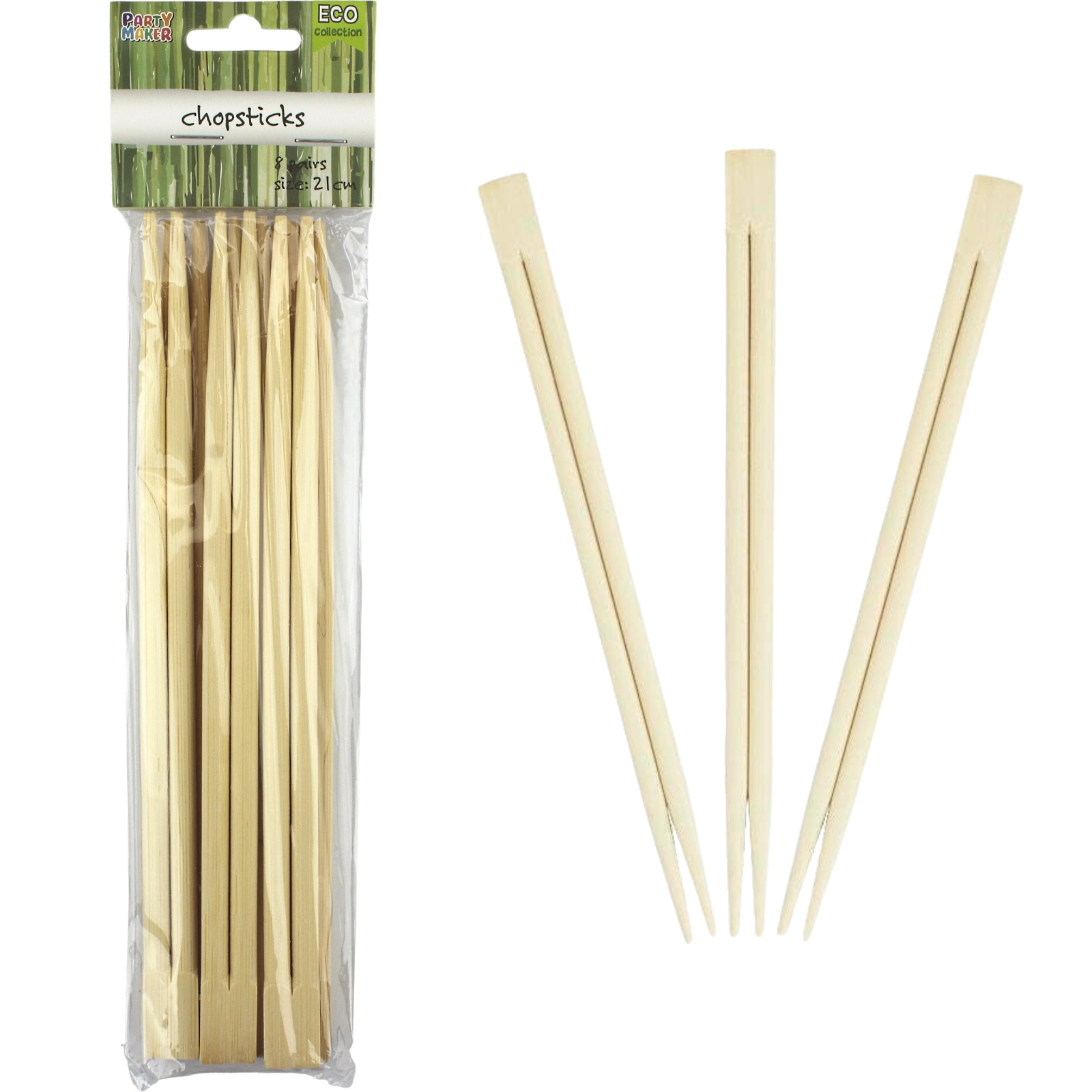 Eco Wooden Chopsticks (Pack of 8 Pairs)