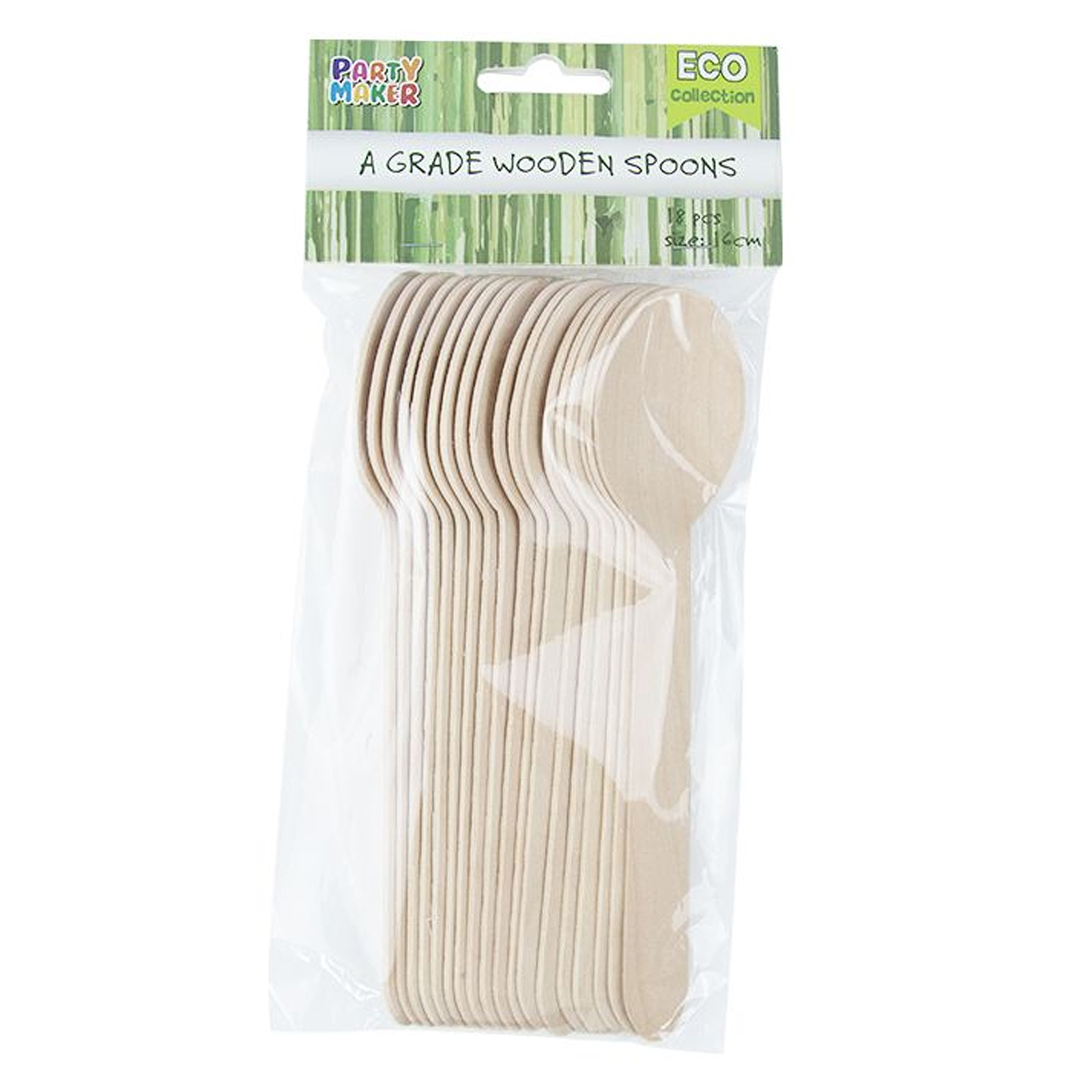 Eco Wooden Spoons (Pack of 18)
