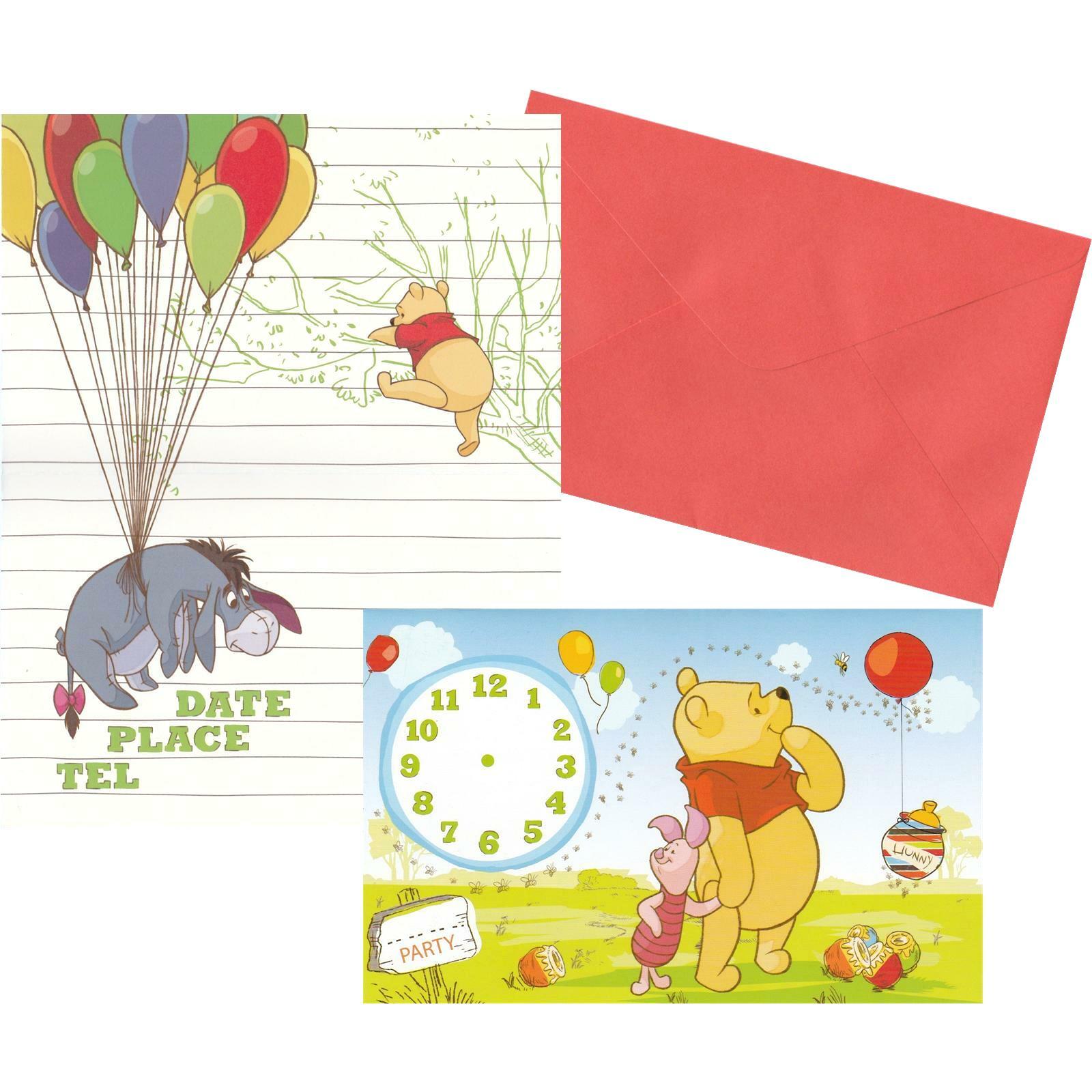 Winnie The Pooh Party Invitations (Pack of 6)