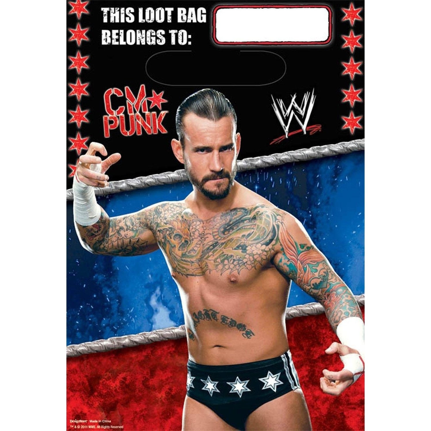 WWE Lolly/Treat Bags (Pack of 8)