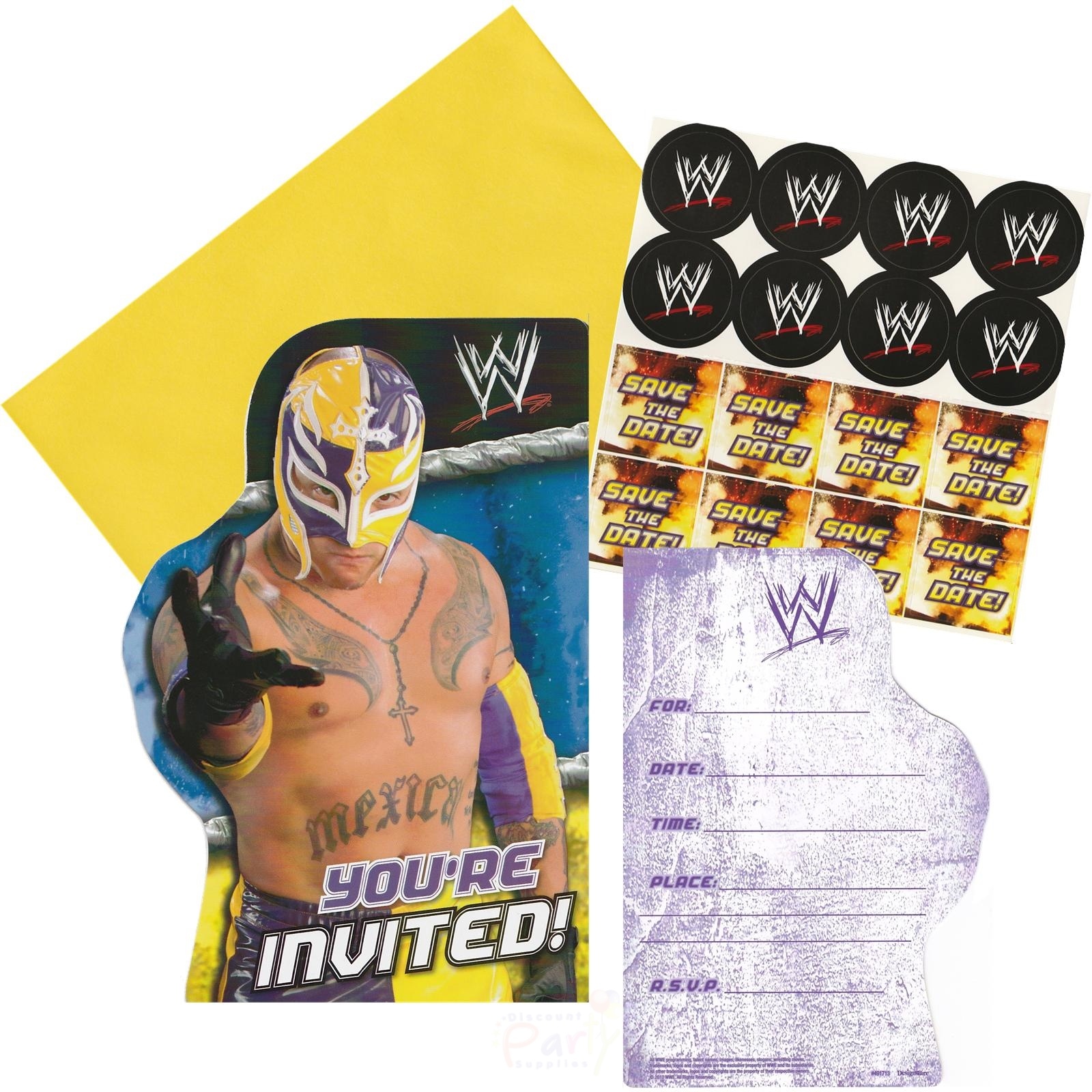 WWE Invitation Set (Pack of 8)