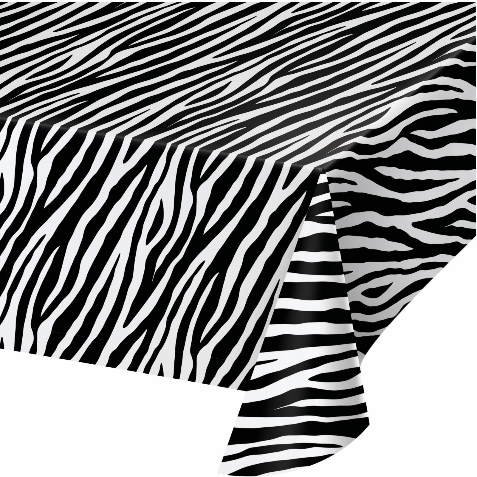 Zebra Plastic Tablecloth